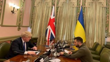 Russia-Ukraine War: Ukrainian President Volodymyr Zelenskyy, British PM Boris Johnson Meet on Defense, Security Issues