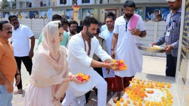 Samrat Prithviraj: Akshay Kumar, Manushi Chhillar Visit Somnath Temple to Seek Blessings Ahead of Their Film’s Release (View Pics)