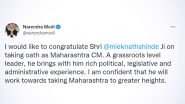 PM Narendra Modi Congratulates Eknath Shinde & Devendra Fadnavis on Becoming New CM & Deputy CM of Maharashtra