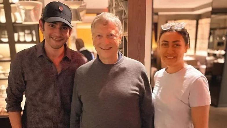 Mahesh Babu and Namrata Shirodkar Meet Bill Gates in America