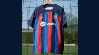 Barcelona Unveil New Home Kit for 2022–23 Season Featuring New Sponsor Spotify (See Pic)