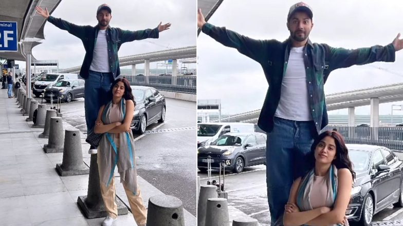 Bawaal: Varun Dhawan Poses Alongside Janhvi Kapoor in This Fun Picture as They Head For Paris for Nitesh Tiwari Directorial