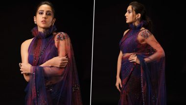 Sara Ali Khan Shimmers in Purple With This Gorgeous Ethnic Wear! (View Pics)