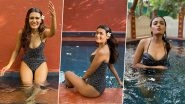 Shalini Pandey Looks Beautiful in a Polka Dot Swimsuit As She Enjoys Pool Time! (View Pics)