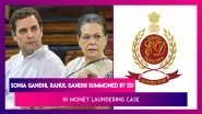 Sonia Gandhi, Rahul Gandhi Summoned By Enforcement Directorate In Money Laundering Case
