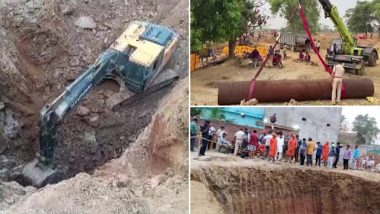 Chhattisgarh: Rescue Operation Underway To Save 10-Year-Old Boy ‘Rahul Sahu’ Trapped in Borewell in Janjgir-Champa District