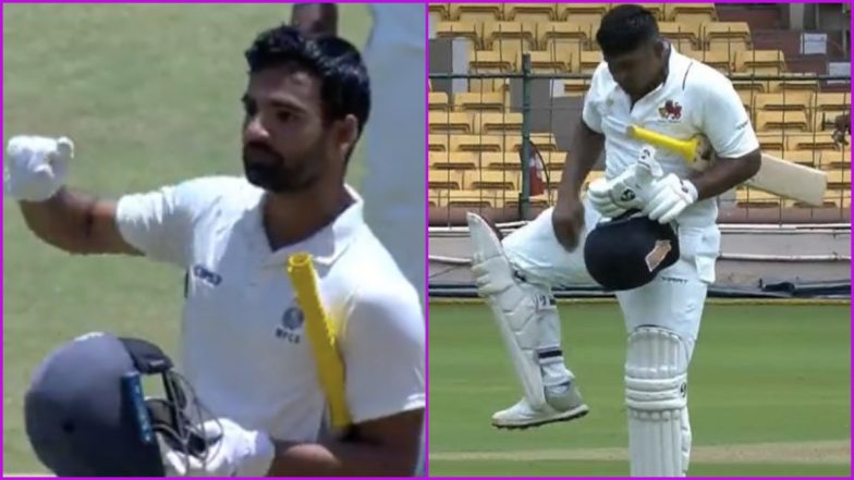 Yash Dubey Follows Sarfaraz Khan, Celebrates Century in Sidhu Moosewala Thigh-Slap Style During MP vs Mumbai Ranji Trophy Final (Watch Video)