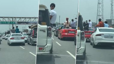 Viral Video Shows Groom And His Friends Dancing in Open Audi on Busy Road in UP; Stunt Attracts Rs 2 Lakh Fine