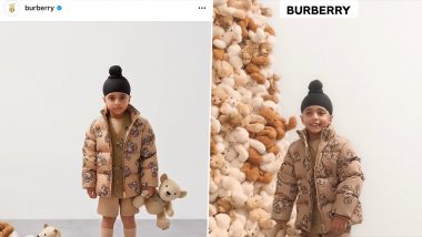 Sahib Singh Becomes Burberry Children’s First Sikh Model Wearing Patka for Autumn-Winter 2022 Collection; 4-Year-Old Sikh Child Wins Desi Hearts (See Pic)