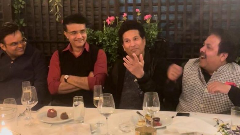 Sourav Ganguly Celebrates 50th Birthday in Advance With Sachin Tendulkar, Jay Shah and Rajeev Shukla (See Pic)