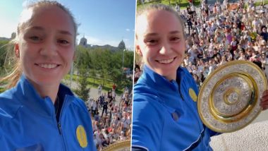 Elena Rybakina, Wimbledon 2022 Champion, Poses With Title As Fans Cheer Her On (Watch Video)