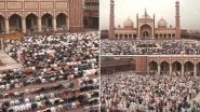 Eid-al-Adha 2022: Devotees Gather at Delhi's Jama Masjid To Offer Namaz on Occasion of Bakrid; Watch Video