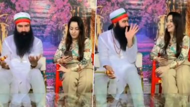 Ram Rahim And Honeypreet Seen Together on Public Platform After Long Time As Dera Chief Makes Bizarre Claim During Instagram Live Session; Watch Video