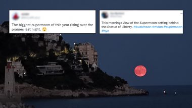 Biggest Supermoon 2022 Dominates the Night Sky on July 13; See How Netizens React to This Unique Celestial Event (Check Tweets)