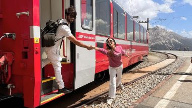 Shahid Kapoor and Mira Rajput Kapoor Recreate Iconic Dilwale Dulhania Le Jayenge Train Scene in Switzerland