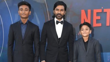 The Gray Man: Dhanush’s Sons Yathra And Linga Join Their Dad For The Premiere Of His Hollywood Debut Film (View Pics)