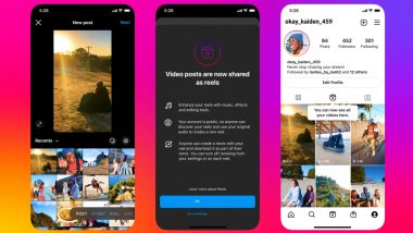 Instagram Video Posts Shorter Than 15 Minutes To Be Shared As Reels
