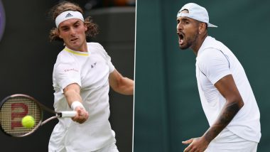 Wimbledon 2022: Nick Kyrgios and Stefanos Tsitsipas Fined For Bad-Tempered Clash (Watch Video)