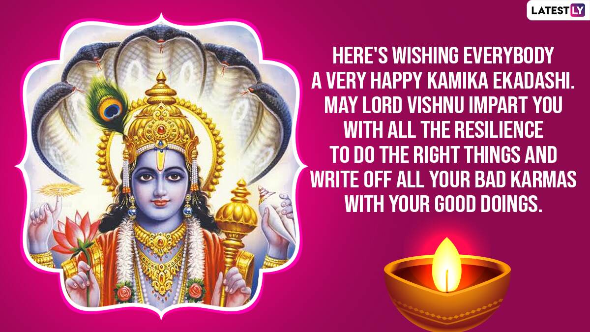 Happy Kamika Ekadashi 2022 Greetings & Lord Vishnu Images: WhatsApp ...