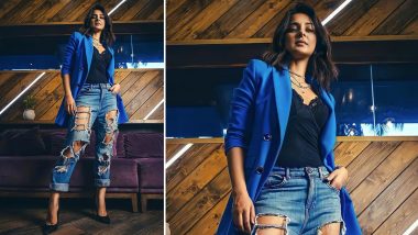 Jennifer Winget Looks Fab in Blue Jacket and Ripped Jeans; Check Out Pics of the ‘Code M2’ Actress Carrying Her Denim Look in Classy Style!