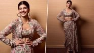 Sanjana Sanghi Radiates Her Princess Look in Floral Co-Ord Set for the Promotions of Om&ndash;The Battle Within; View Pics