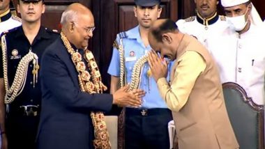 ‘President Ram Nath Kovind Emphasised on Higher Participation of Women in Nation-Building’, Says Om Birla As MPs Bid Prez Kovind Farewell