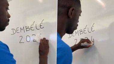 Ousmane Dembele Transfer News: French Star Announces Barcelona Contract Extension in Unique Style (Watch Video)