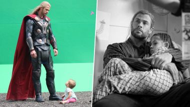 Chris Hemsworth’s Daughter India Rose Hemsworth’s Pictures From Her First Visit On The Set Of Thor To The Recent On Thor Love And Thunder Are Just Heartwarming