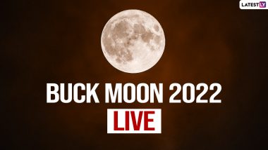 Biggest Supermoon 2022 Time & Live Stream in India: Know When and Where To Watch July’s Buck Moon in the Country?