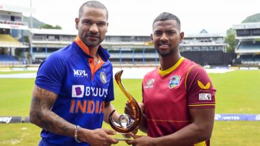How to Watch IND vs WI 1st ODI 2022 Live Streaming in India? Get Free Telecast Details of India vs West Indies Cricket Match With Time in IST