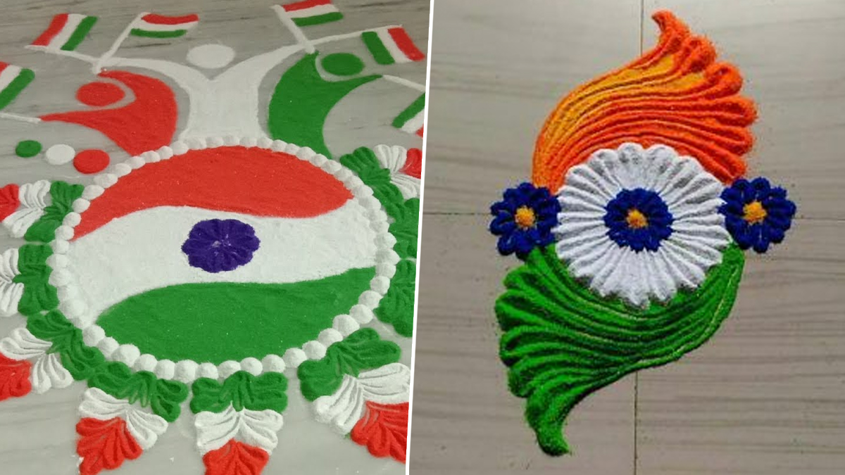 Independence Day 2022 Rangoli Designs For Office Bay Decorations ...