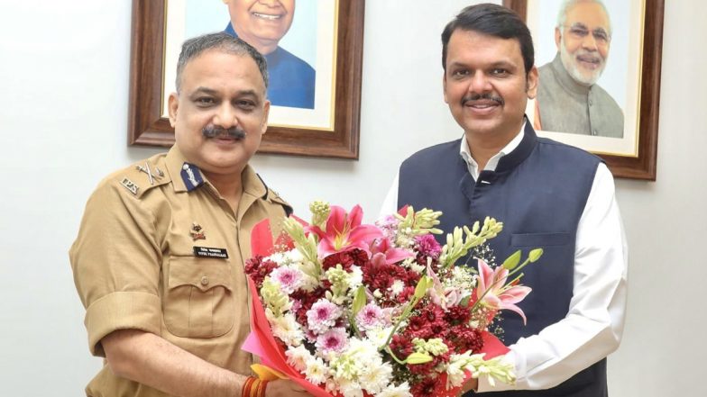 Maharashtra: Mumbai CP Vivek Phansalkar Meets Deputy CM Devendra Fadnavis at His Sagar Bungalow