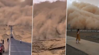 Sandstorm Sweeps Through Qinghai in Northwest China (Watch Video)