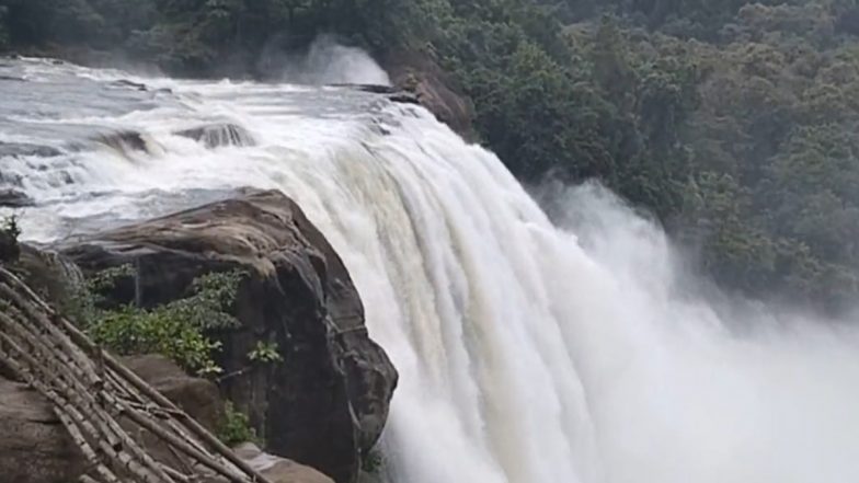 Kerala: Tourists Throng Thrissur To Witness Mesmerizing Athirappilly Waterfall (Watch Video)