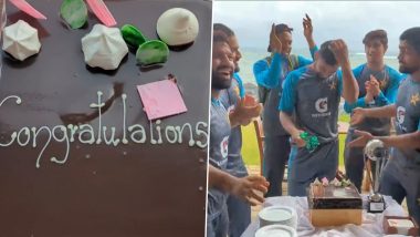 Pakistan Players Celebrate Historic Galle Test Victory Over Sri Lanka by Cutting Cake, PCB Share Video