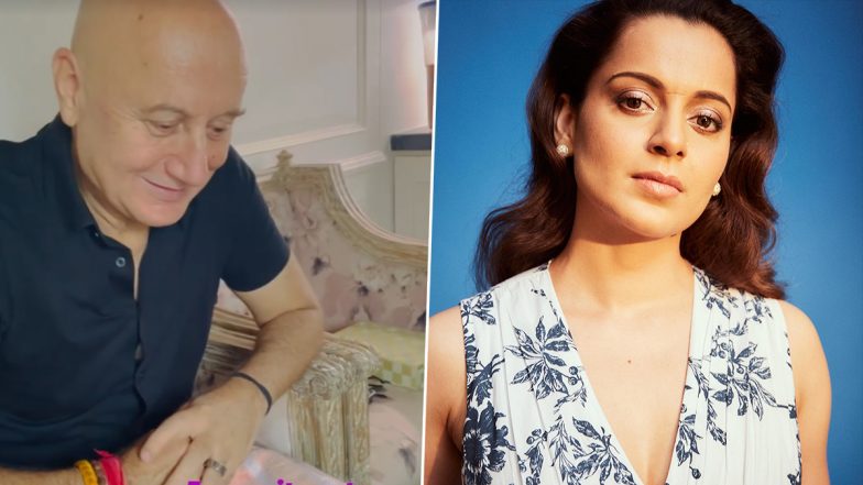 Emergency: Kangana Ranaut Enjoys Kadi Chawal Treat From Anupam Kher on the Sets of Her Next Directorial Film