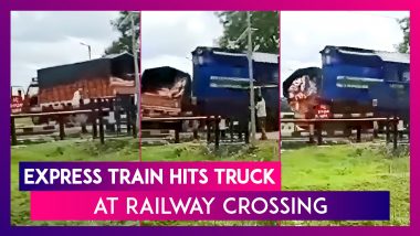 Karnataka: Train Rams into Truck At Railway Crossing in Bidar, No Injuries Reported