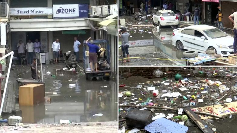 Gujarat Rains: Heavy Rainfall Leads to Waterlogging in Several Parts of Ahmedabad (See Pics)