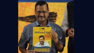 Delhi CM Arvind Kejriwal Promises 300 Units of Free Electricity in Gujarat If AAP Wins State Assembly Elections