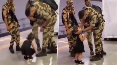 BJP MP PC Mohan Shares Heartwarming Video of Child Touching Soldier’s Feet; Watch Viral Video