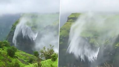 Video of 'Reverse Waterfall' at Naneghat in Western Ghats Goes Viral; Here's The Science Behind The Rare Phenomenon That Will Leave You in Awe of Mother Nature
