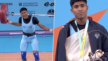 Sanket Sargar Wins Silver Medal Despite Being in Pain Due to Injury in Third Attempt at Weightlifting Event in Commonwealth Games (Watch Video)