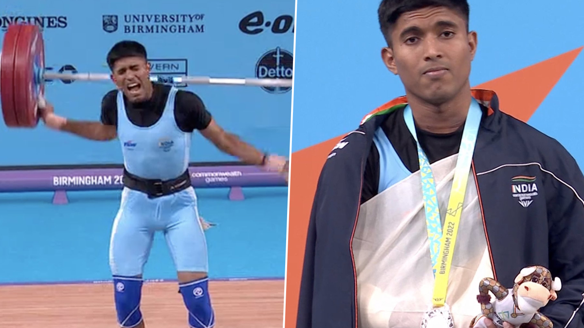 Sanket Sargar Wins Silver Medal Despite Being in Pain Due to Injury in Third Attempt at Weightlifting Event in Commonwealth Games (Watch Video) 🏆 LatestLY