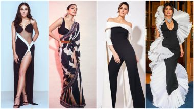 Kriti Sanon, Priyanka Chopra Jonas & Other B-town Ladies Who Nailed the Black & White Look (View Pics)