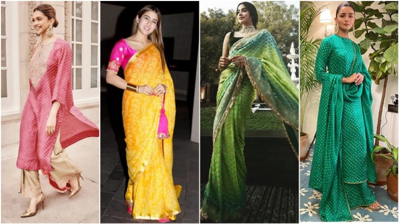 Deepika Padukone, Alia Bhatt and Other Beauties Teach You How to Pull Off Bandhani Print in Style