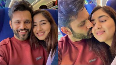 Rahul Vaidya Kisses Wifey Disha Parmar And Pens A Sweet Note For Her On Their First Wedding Anniversary (View Pics)