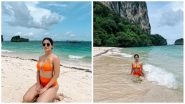 Saniya Iyappan Raises Heat in a Sexy Orange Bikini From Her Vacay in Thailand (View Pics)