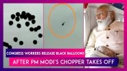 Congress Workers Release Black Balloons At AP&rsquo;s Vijaywada Airport As PM Modi&rsquo;s Chopper Takes Off