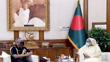 World News | Indian Army Chief Calls on Bangladesh PM Hasina in Dhaka