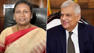 President Droupadi Murmu Writes to Sri Lankan Counterpart Ranil Wickremesinghe, Thanks Him for Letter of Congratulations on Her Assumption of Office